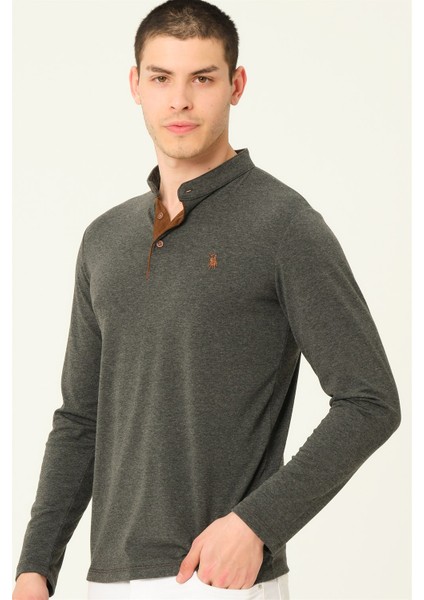 V4009 Dewberry Erkek Sweatshirt-Antrasit indirimleri