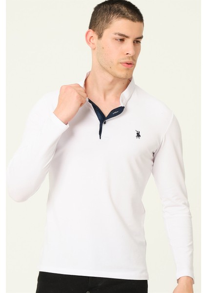 V4009 Dewberry Erkek Sweatshirt-Beyaz