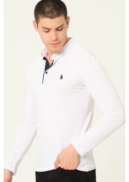 V4009 Dewberry Erkek Sweatshirt-Beyaz modelleri