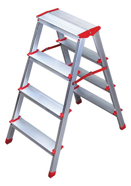 Merdiven Kanat Çift Taraflı Alüminyum Eko 4+4 Basamaklı
