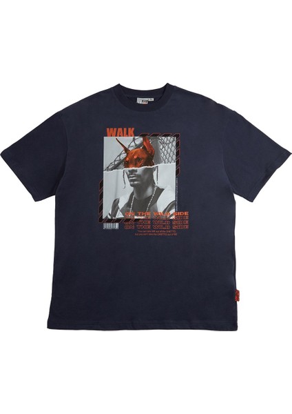 Wild Side Navy Blue T-Shirt modelleri