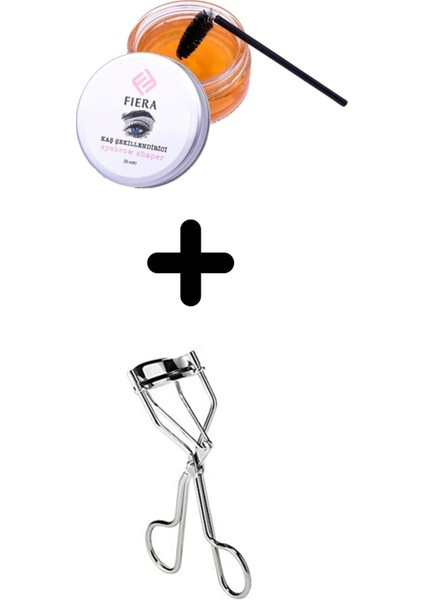 Kaş Şekillendirme Wax Jeli & Gümüş Kirpik Kıvırma Aleti