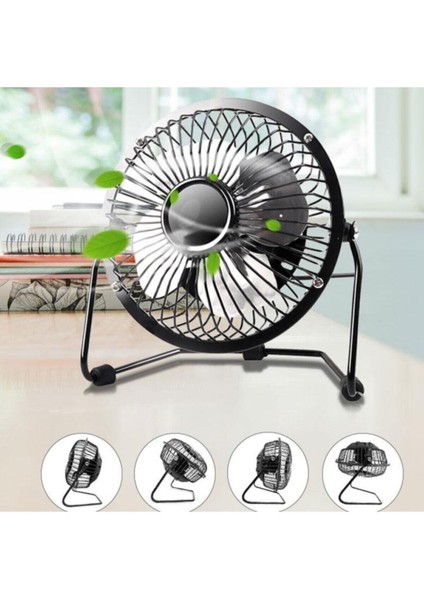 Soğutucu Serinletici Pervaneli Masaüstü Küçük Ayaklı Vantilatör Klima USB Fan Metal Fan