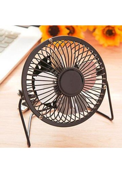 Soğutucu Serinletici Pervaneli Masaüstü Küçük Ayaklı Vantilatör Klima USB Fan Metal Fan