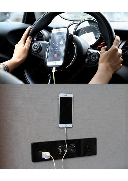 Nano Kaydirmaz Güçlü Yapişkanli Telefon Tutucu 2li white