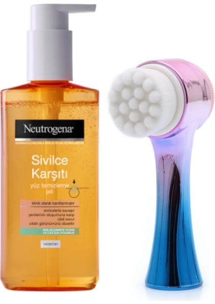 Mavi Cilt Temizleme Fırçası ve Neutrogena Yüz Temizleme Jeli 200ML 869234122896