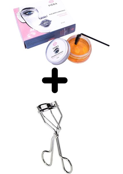 Kaş Şekillendirme Wax Jeli & Gümüş Kirpik Kıvırma Aleti