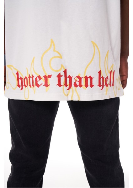 Ghetto Off Limits Hotter Than Hell White T-Shirt