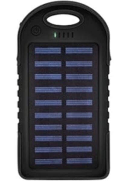 Solar Enerjili 10000 Mah Powerbank Akilli Telefon Taşinabilir Şarj Dolum Ünitesi 12 Power LED Işik white