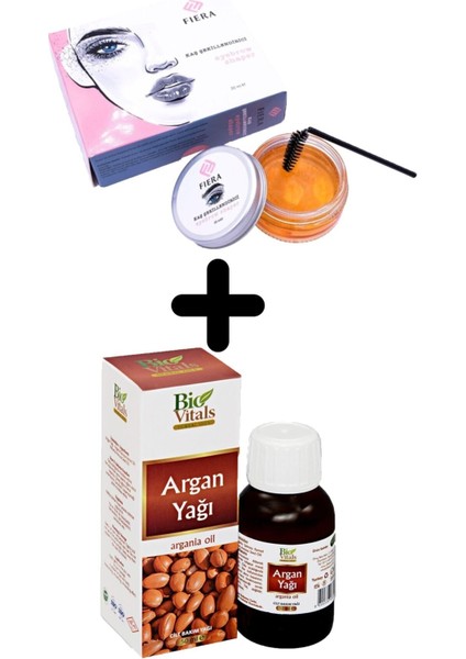 Kaş Bakım Şekillendirici Wax Seti & Argan Yağı 20ML