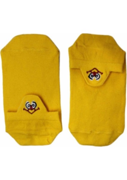 Emojili Çorap Sarı 6 Lı