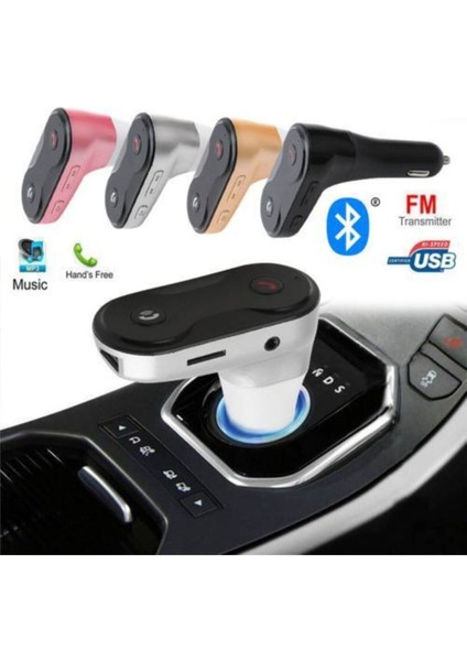 Car-G8 Dijital Ekran Bluetooth Araç Kiti Oto Araç Fm Transmitter white