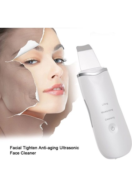 Ultrasonic Siyah Nokta Scrubber Spatula Şarjlı Cilt Temizleyici