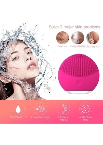 Pembe Şarjlı Cilt Yüz Temizleyici Temizleme Cihazı Masaj Aleti fiyatları