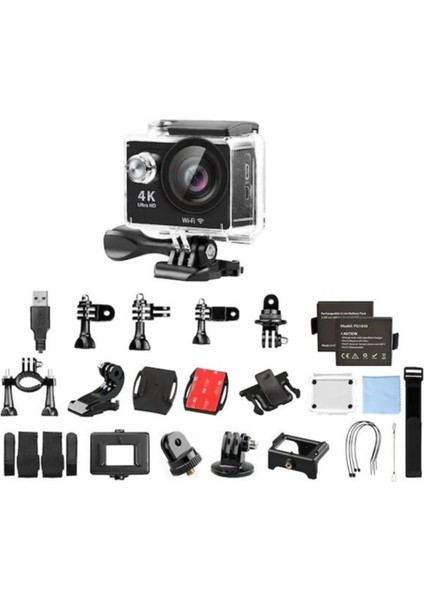 KS-504 Authentic H9 4K Ultra Hd Wifi 2inç Aksiyon Kamera fırsatları