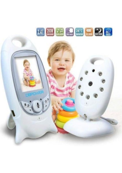 Bebek Kamerası Gece Görüşlü Monitör Wifili Kamera Net Görüntü ve Cızırtısız KS-601 Ensağlm