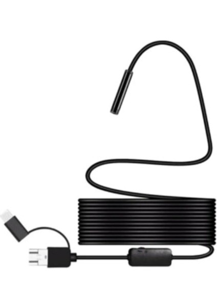 Endoskop Yılan Kamera 5 Metre Sert Kablo-Su Geçirmez