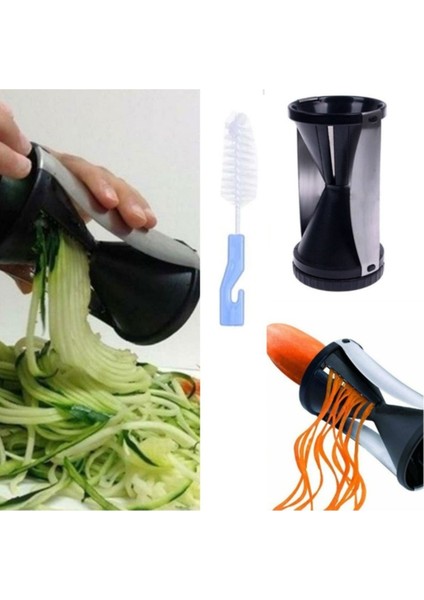 Spiral Sebze Doğrayıcı Slicer Rende Temizleme Fırçası Hediyeli