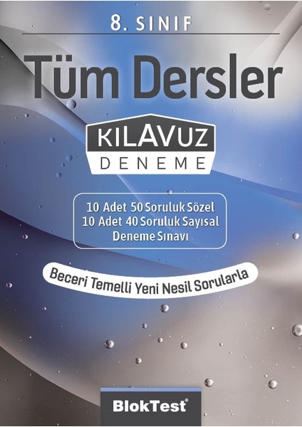 Tudem Yayınları 8. Sınıf Bloktest Tüm Dersler Kılavuz Deneme