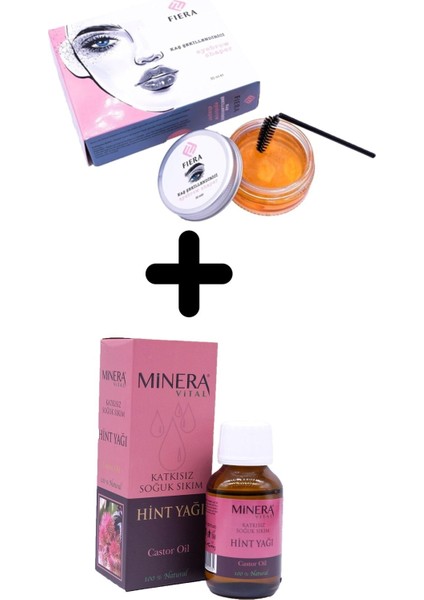 Kaş Bakım Şekillendirici Wax Seti Naturel Hint Yağı 50ML