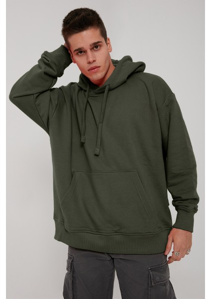 Arka Logo Baskılı Hoodie