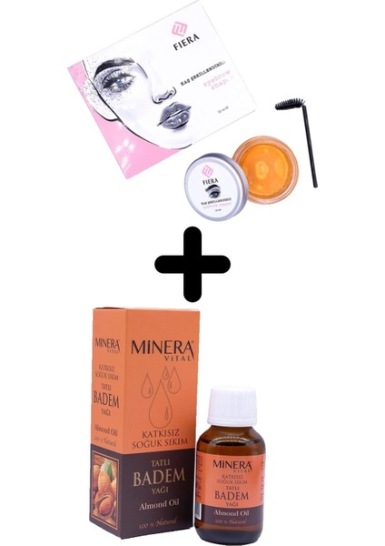 Kaş Şekillendirme Wax Jeli & Naturel Tatlı Badem Yağı 50ML