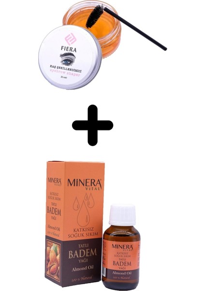 Kaş Şekillendirme Wax Jeli & Naturel Tatlı Badem Yağı 50ML