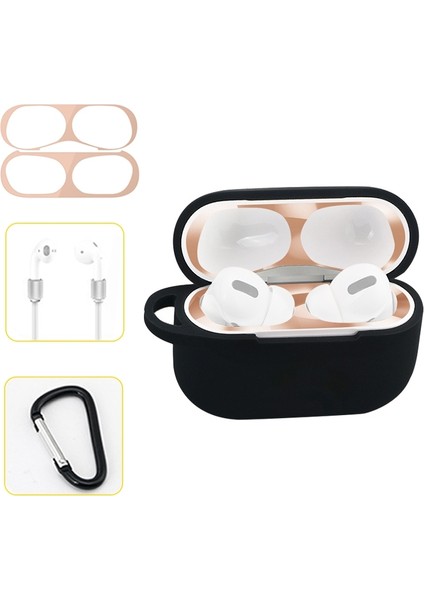 Pro Siyah - Allık Altın Iç Çıkartma Silikon Koruyucu Kılıf (Yurt Dışından)