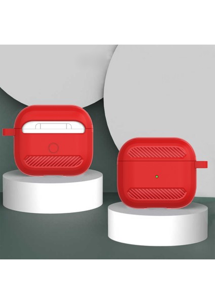 3 Kırmızı Karbon Fiber Kulaklık Çantası (Yurt Dışından)