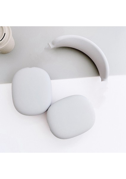 Max Beyaz 3 Kulaklık Seti Silikon Koruyucu Kasa (Yurt Dışından)