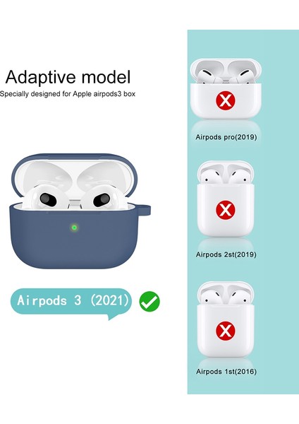 3 Midnight Mavisi Silikon Kulaklık Kılıfı (Yurt Dışından) fırsatları