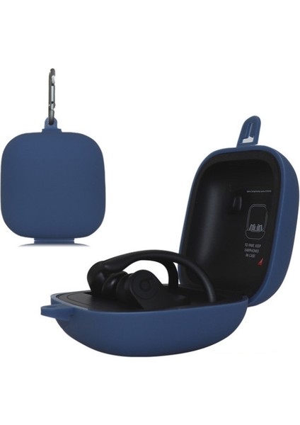 Beats Powerbeats Pro Dark Mavi Renk Silikon Kulaklık Kılıfı (Yurt Dışından)