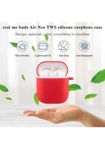 Yue Store Realme Buds Air Neo Mor Silikon Kulaklık Kılıfı (Yurt Dışından)