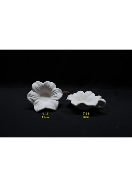 Seramik Kulplu Yaprak Tabak 13CM T-14