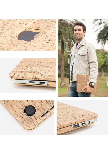Macbook Air M1 Kılıf 13 inç A1932 A2179 A2337 ile Uyumlu Wood02