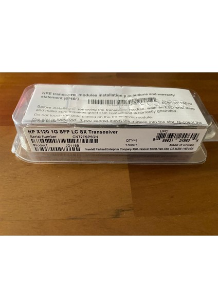 Hpe X120 1G Sfp Lc Sx Transceiver Jd118B
