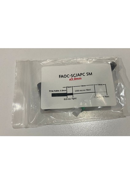 Gpon Faoc Sc Apc Sm 3,0Mm Fast Connector Hızlı Konnektör