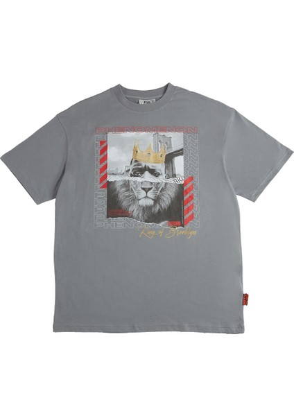 King Of Brooklyn Grey T-Shirt modelleri