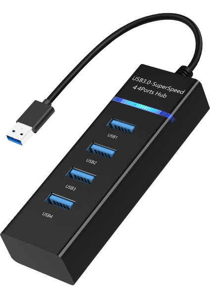 4 Port USB 3.0 Hub USB Çoklayıcı LED Göstergeli USB 3.0 Hub Çoklu Bağlantı Noktası