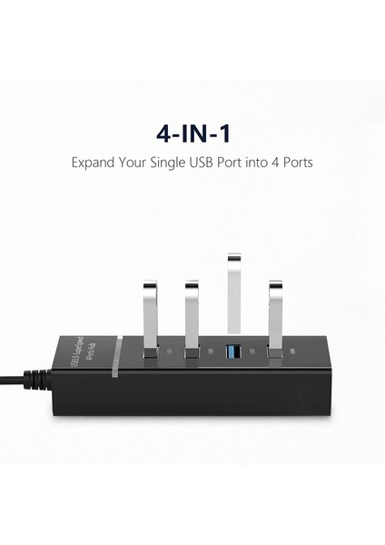 4 Port USB 3.0 Hub USB Çoklayıcı LED Göstergeli USB 3.0 Hub Çoklu Bağlantı Noktası