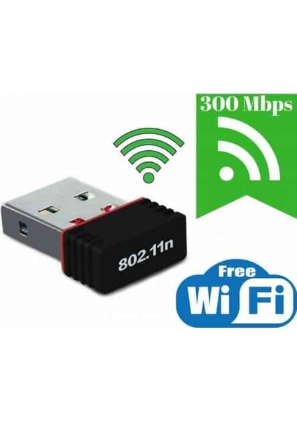 300 Mbps Mini Wifi Kablosuz USB Nano W-1