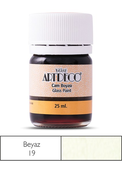 Cam Boyası 25ML Beyaz 19