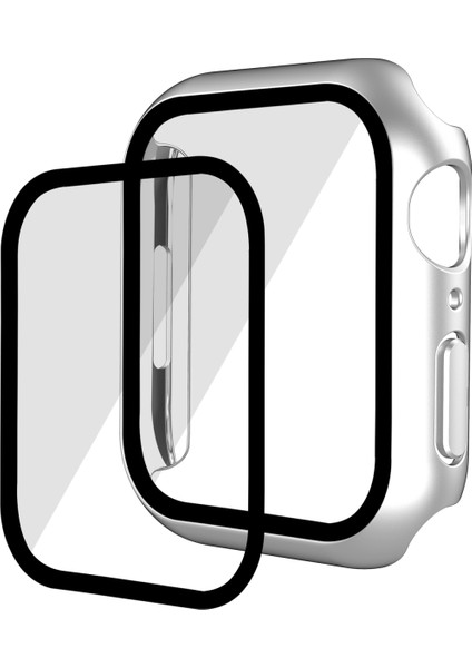 Ektroplating Mat Her Şey Dahil Pc + Temperli Gl Watch Case Apple Watch S 7 41 mm. (Yurt Dışından)