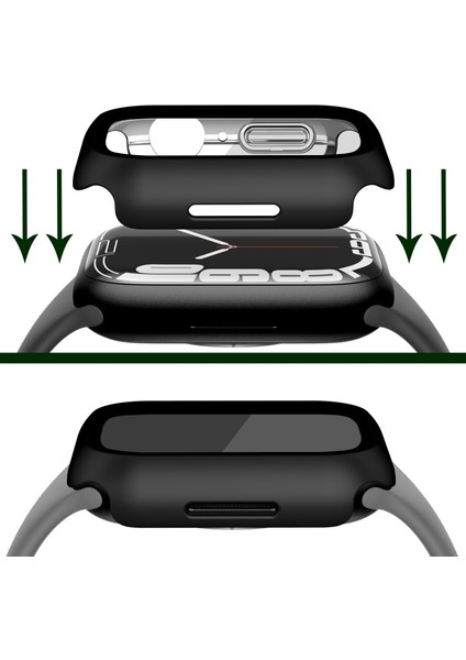 Ektroplating Mat Her Şey Dahil Pc + Temperli Gl Watch Case Apple Watch S 7 45 mm. (Yurt Dışından)