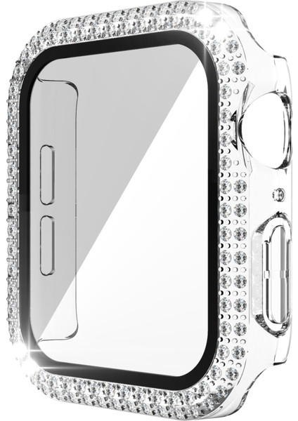 Çift Sıralı Mas Pc + Temperli Cam Izle Kılıf Apple Watch Serisi 6 & Se & 5 & 4 44 mm. (Yurt Dışından)