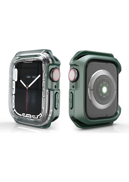 Apple Watch S İçin Şeffaf 2 Renk Zırh Kılıf 7 41 mm. (Yurt Dışından) modelleri