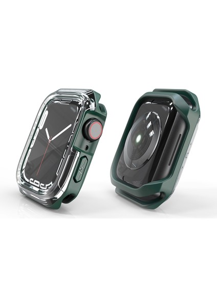 Apple Watch S İçin Şeffaf 2 Renk Zırh Kılıf 7 41 mm. (Yurt Dışından) fırsatları