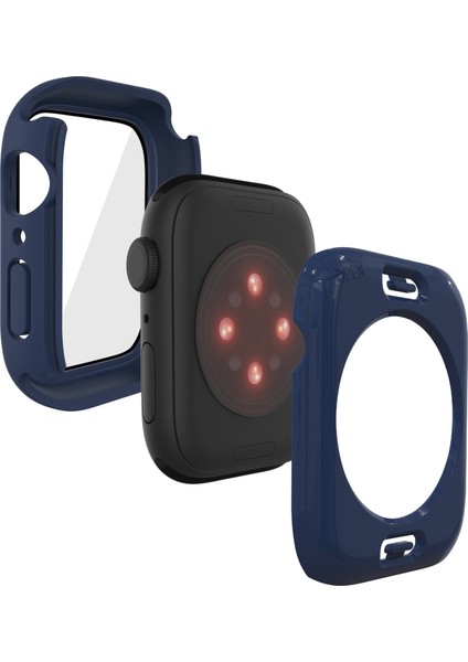 Pc + Temperli Cam Film Su Geçirmez Saat Kılıfı Apple Watch Serisi 7 41 mm. Daha Düşük Kapak (Yurt Dışından)