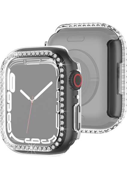 Galvanik Pc Tek Sıra Mas Koruyucu Kılıf Apple Watch S 7 41 mm. İçin (Yurt Dışından)
