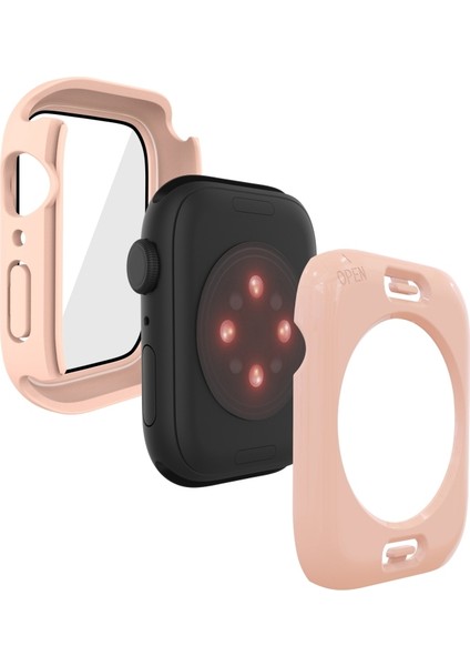 Pc + Temperli Cam Film Su Geçirmez Saat Kılıfı Apple Watch Serisi 7 41 mm. Daha Düşük Kapak (Yurt Dışından) fırsatları